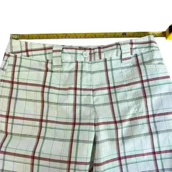 SLAZENGER White & Red Plaid Women’s Golf Shorts Size 4 - Picture 5 of 8